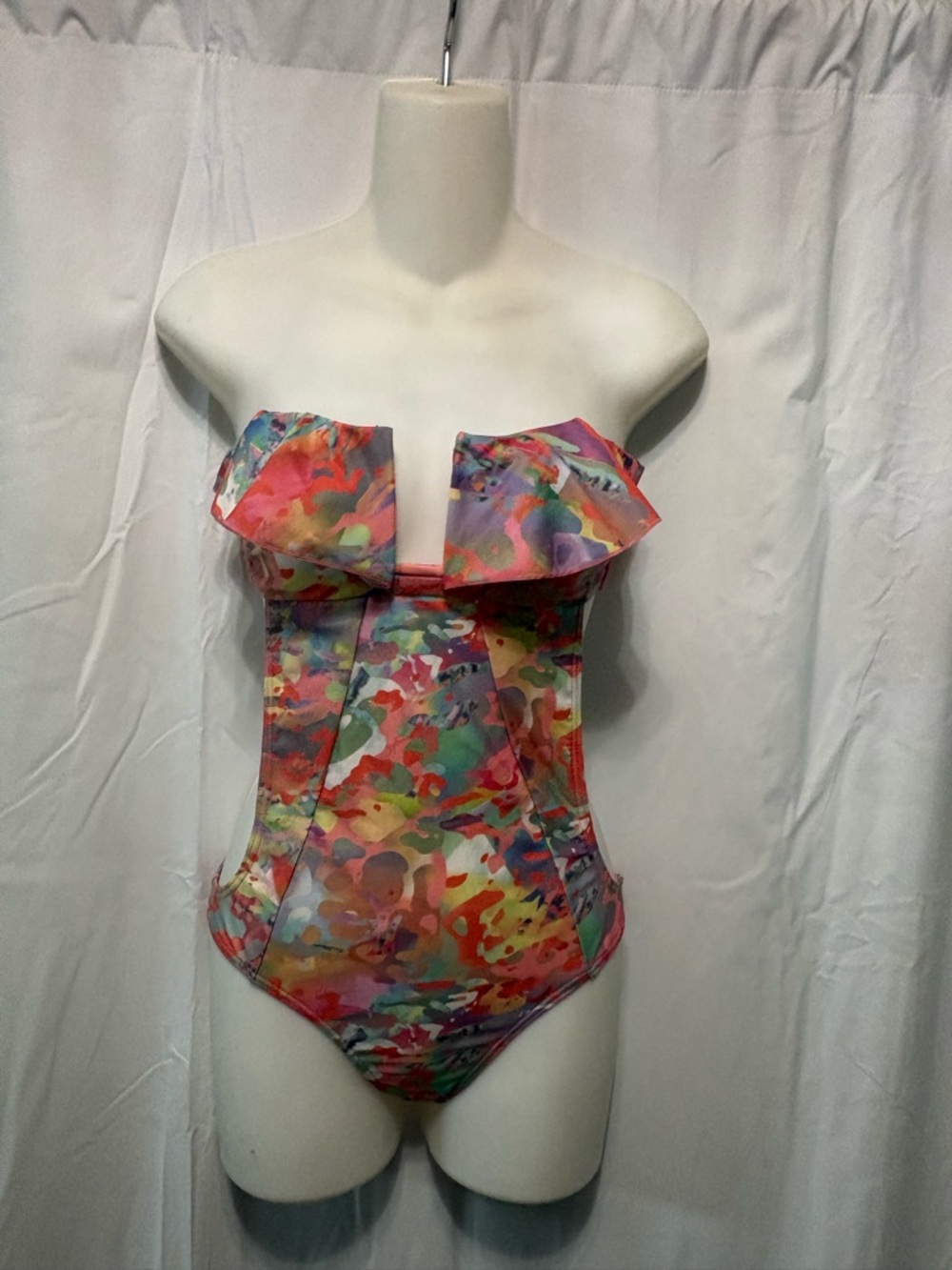 Multicolor Ruffle One-Piece Swimsuit